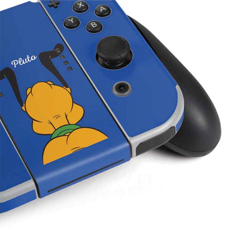 Disney Friends Pluto Backwards Nintendo Switch OLED (2021) Skin